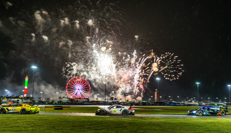 Fireworks during the Rolex 24 at Daytona are cool. No really. It was 40Âş and raining. I was freezing my ass off.